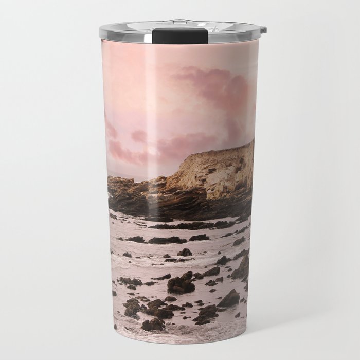 Sunset Beach Cliffs at Low Tide  Travel Mug Gallery Image 1