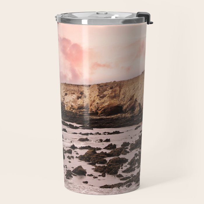 Sunset Beach Cliffs at Low Tide  Travel Mug Gallery Image 2