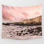 Sunset Beach Cliffs at Low Tide  Wall Tapestry Gallery Image 4