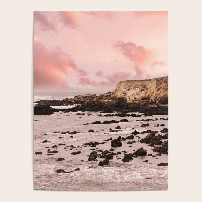 Sunset Beach Cliffs at Low Tide  Poster Gallery Image 1