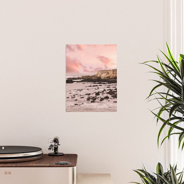 Sunset Beach Cliffs at Low Tide  Poster Gallery Image 2