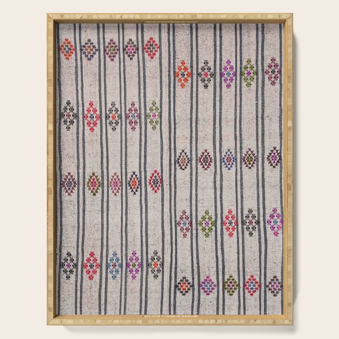 Moroccan Vintage Rug Serving Tray Gallery Image 1