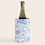 Coastal Daydreams Hand-Drawn Ocean Collage Pattern Wine Chiller Gallery Image 2