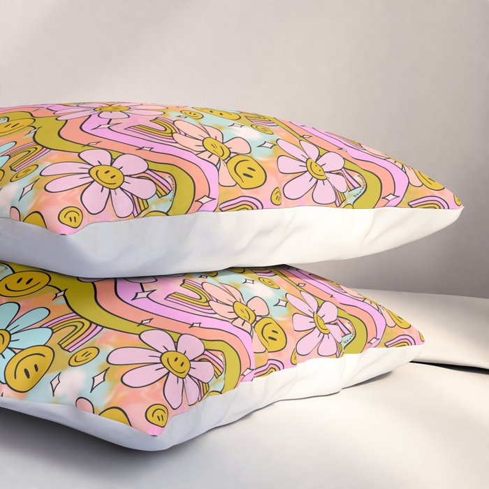 Tie Dye Flower Print Pillow Sham Gallery Image 3