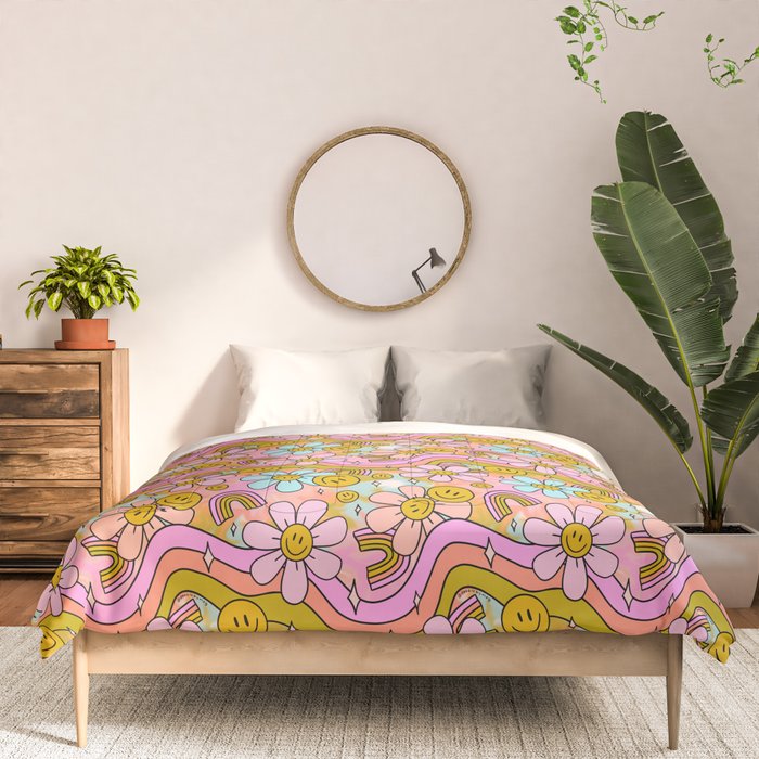 Tie Dye Flower Print Comforter Gallery Image 3