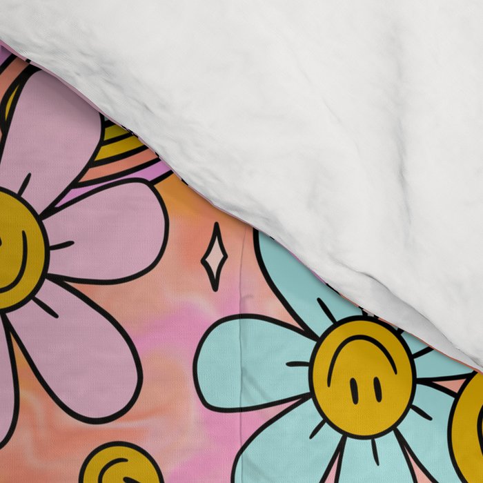 Tie Dye Flower Print Comforter Gallery Image 4