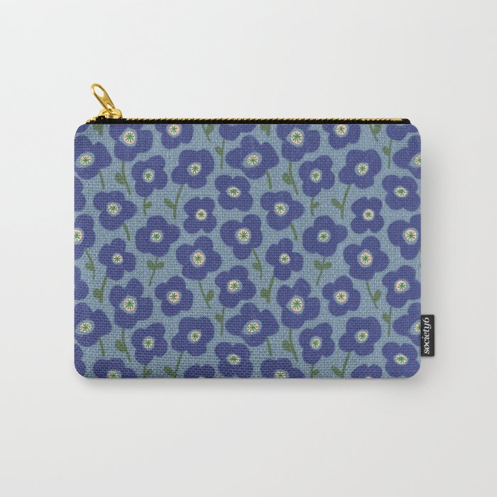 Little flowers blue Carry All Pouch Gallery Image 1
