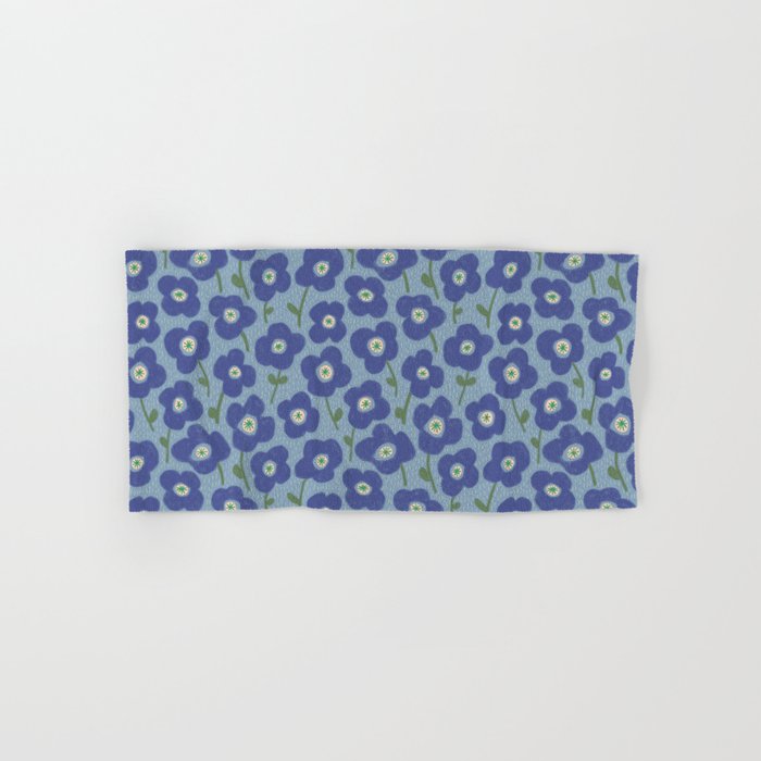 Little flowers blue Bath Towel Gallery Image 1