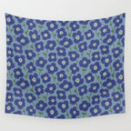Little flowers blue Wall Tapestry Gallery Image 4