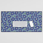 Little flowers blue Desk Mat Gallery Image 1