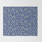 Little flowers blue Throw Blanket Gallery Image 2