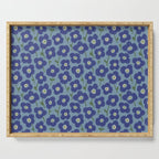 Little flowers blue Serving Tray Gallery Image 1