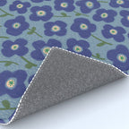 Little flowers blue Rug Gallery Image 4