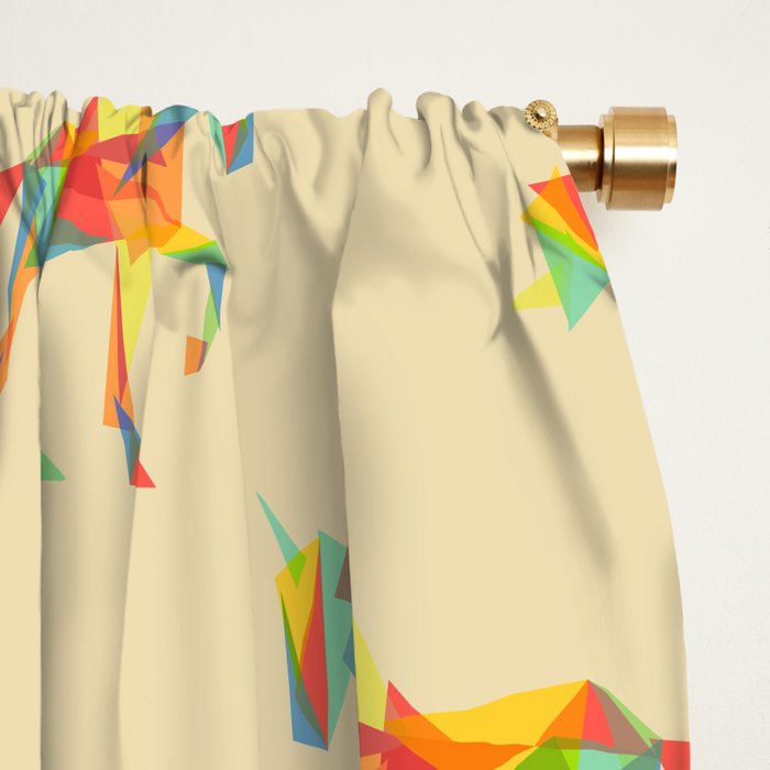Fractal Geometric Unicorn Window Curtain Gallery Image 2
