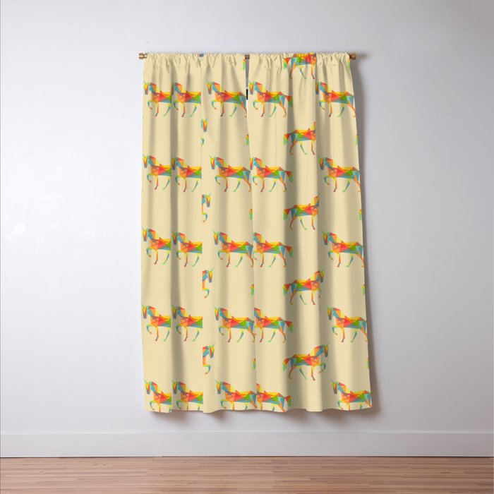 Fractal Geometric Unicorn Window Curtain Gallery Image 3