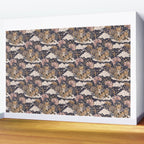 Fox Cubs in Moonlit Garden Wall Mural Gallery Image 2