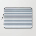 Classic Stripes XXXVI - Natural Blue  Laptop Sleeve Gallery Image 1