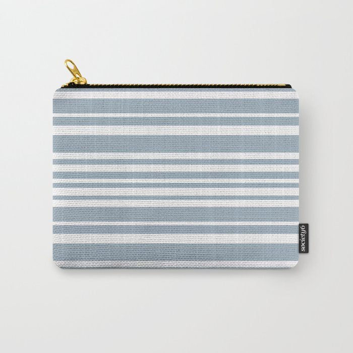 Classic Stripes XXXVI - Natural Blue  Carry All Pouch Gallery Image 1