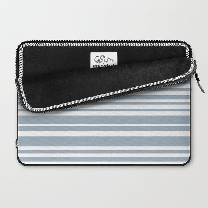 Classic Stripes XXXVI - Natural Blue  Laptop Sleeve Gallery Image 2
