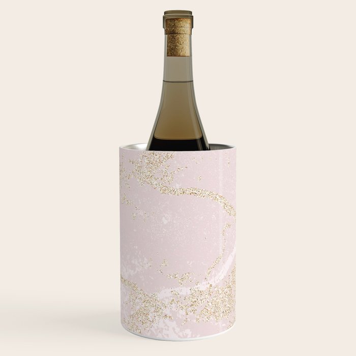 Elegant modern blush pink gold pastel marble Wine Chiller Gallery Image 1