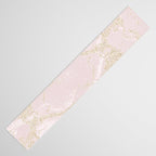 Elegant modern blush pink gold pastel marble Table Runner Gallery Image 3