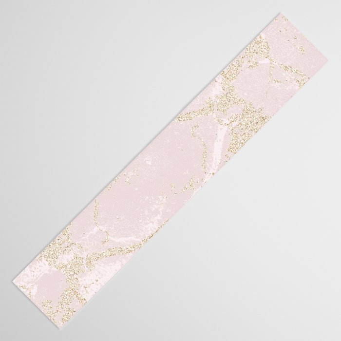 Elegant modern blush pink gold pastel marble Table Runner Gallery Image 3