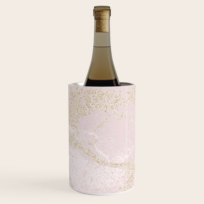 Elegant modern blush pink gold pastel marble Wine Chiller Gallery Image 2