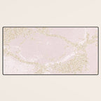 Elegant modern blush pink gold pastel marble Desk Mat Gallery Image 3