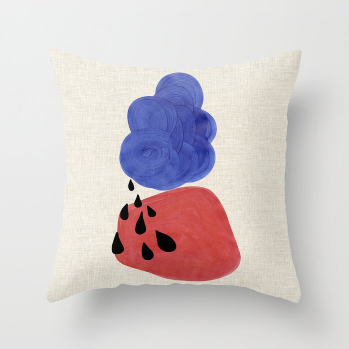 Blue Rain Clouds Throw Pillow Gallery Image 6