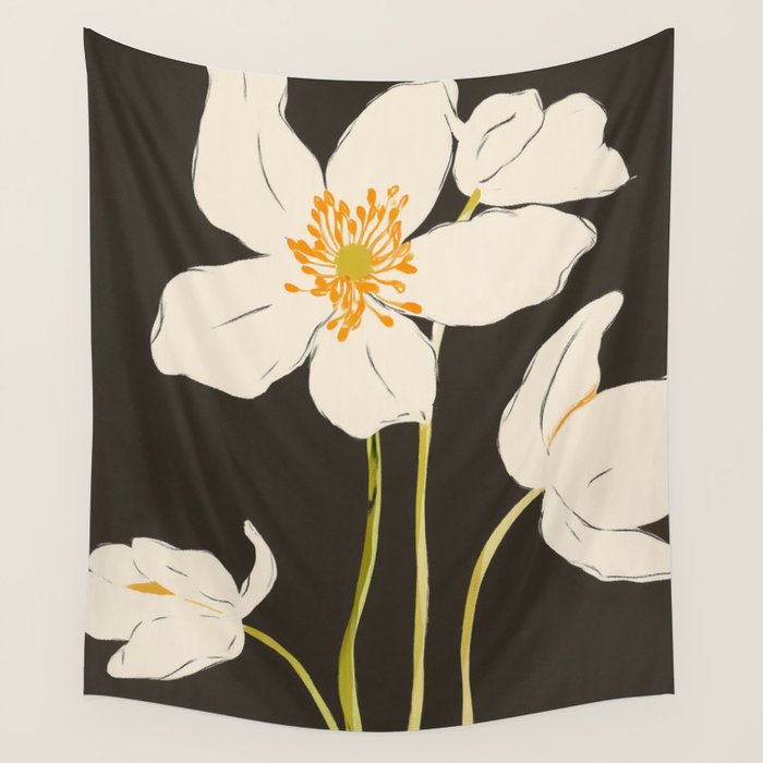 Midnight Bloom Wall Tapestry Gallery Image 4