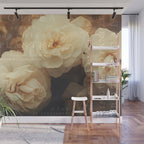 Floral Luxury In Twilight Sepia Peach Wall Mural Gallery Image 1