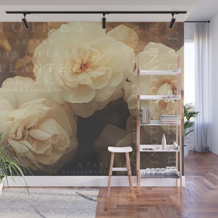 Floral Luxury In Twilight Sepia Peach Wall Mural Gallery Image 1