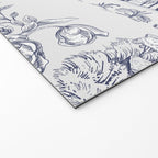 Toile de Jouy Modern Vintage French Lovers Blue & White Art Print Welcome Mat Gallery Image 2