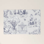 Toile de Jouy Modern Vintage French Lovers Blue & White Art Print Welcome Mat Gallery Image 1