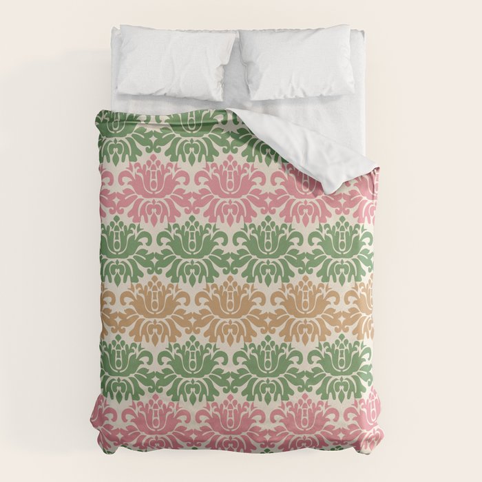 Vintage Damask Floral Pattern Duvet Cover Gallery Image 1
