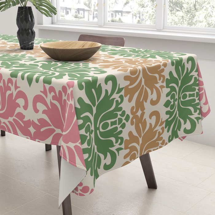 Vintage Damask Floral Pattern Tablecloth Gallery Image 3