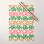 Vintage Damask Floral Pattern Wrapping Paper Gallery Image 1