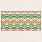 Vintage Damask Floral Pattern Desk Mat Gallery Image 3