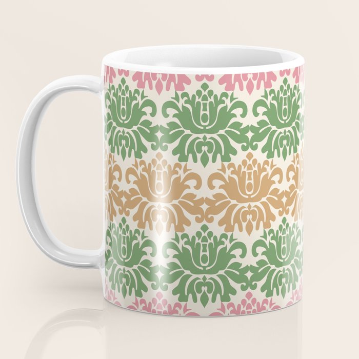 Vintage Damask Floral Pattern Coffee Mug Gallery Image 3