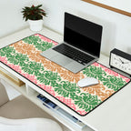 Vintage Damask Floral Pattern Desk Mat Gallery Image 2