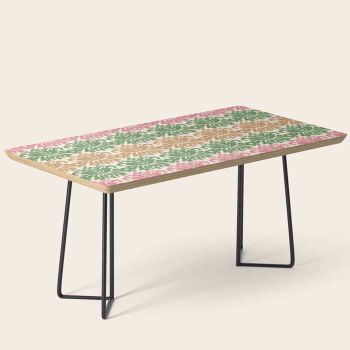 Vintage Damask Floral Pattern Coffee Table Gallery Image 1