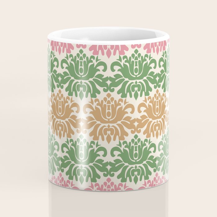 Vintage Damask Floral Pattern Coffee Mug Gallery Image 4