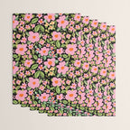 Retro vintage pink daisies pattern  Wrapping Paper Gallery Image 3
