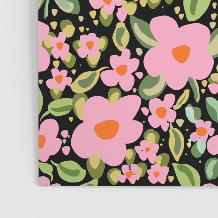 Retro vintage pink daisies pattern  Poster Gallery Image 3
