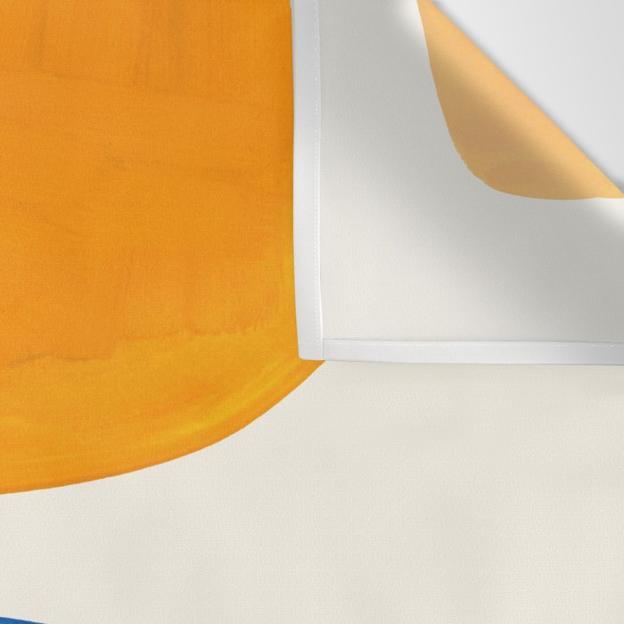Minimalist Mid century Painting Colorful Yellow Blue Shapes Patterns Wall Tapestry Gallery Image 3