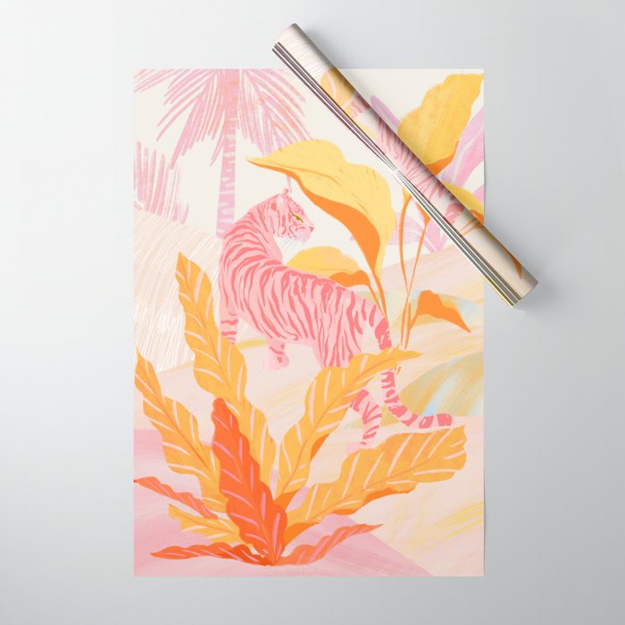 Pink Jungle Wrapping Paper Gallery Image 1