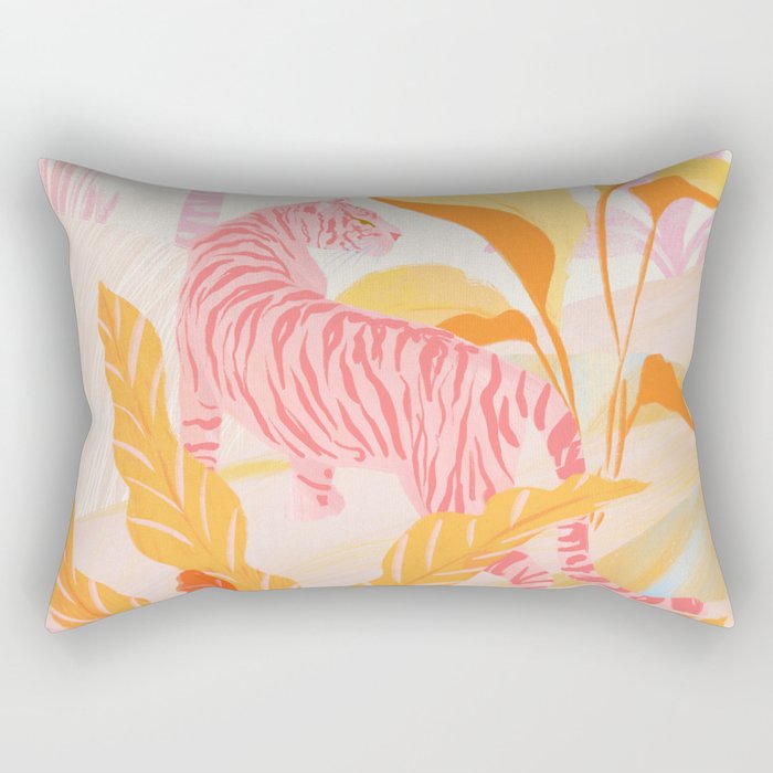Pink Jungle Rectangular Pillow Gallery Image 1