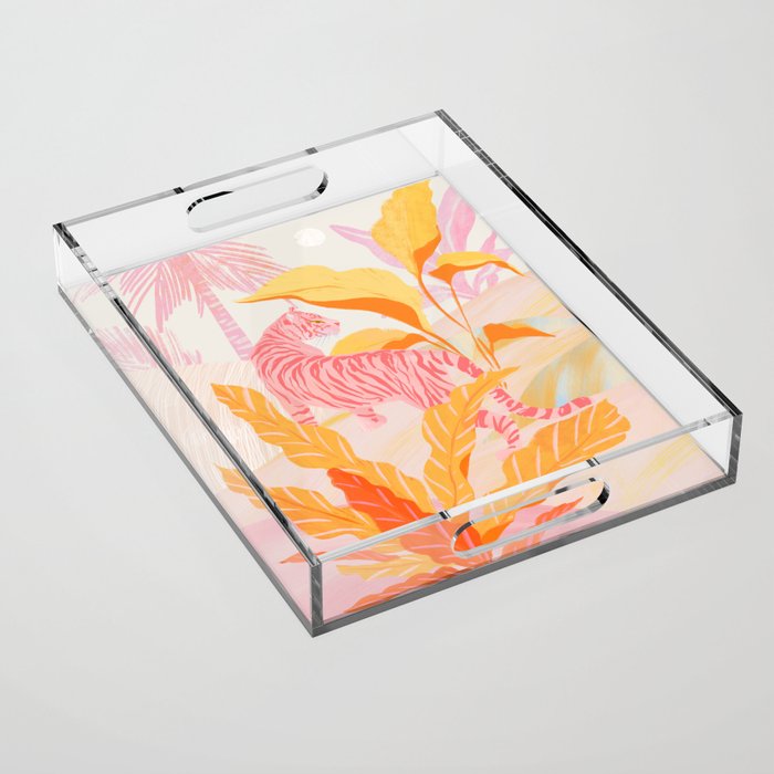 Pink Jungle Acrylic Tray Gallery Image 1