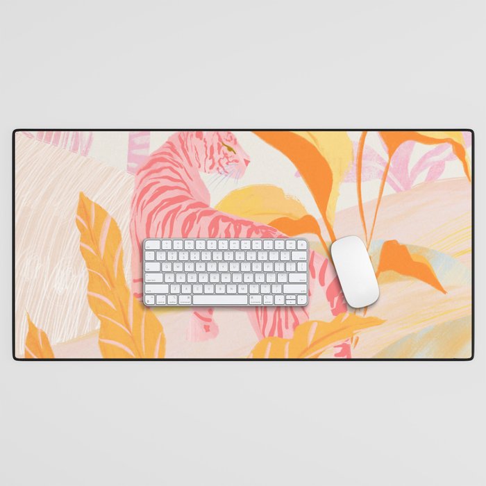 Pink Jungle Desk Mat Gallery Image 1