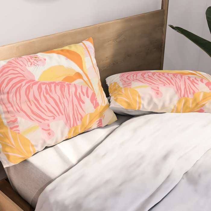 Pink Jungle Pillow Sham Gallery Image 2